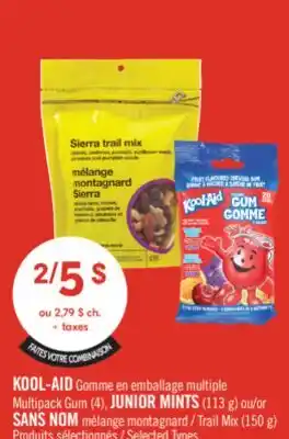 Pharmaprix KOOL-AID Multipack Gum (4), JUNIOR MINTS (113 g) or Trail Mix (150 g) offer