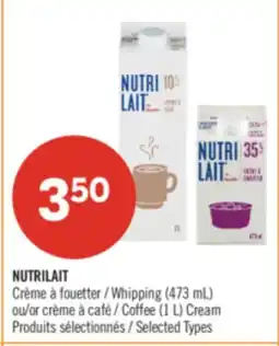 Pharmaprix NUTRILAIT Whipping (473 mL) or Coffee (1 L) Cream offer