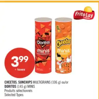 Pharmaprix CHEETOS, SUNCHIPS MULTIGRAINS (106 g) or DORITOS (145 g) MINIS offer
