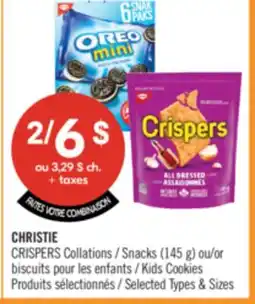 Pharmaprix CHRISTIE CRISPER Snacks (145 g) or Kids Cookies offer