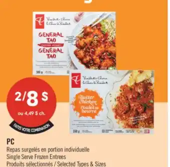 Pharmaprix PC Single Serve Frozen Entrees offer