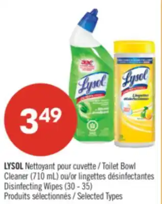 Pharmaprix LYSOL Toilet Bowl Cleaner (710 mL) or Disinfecting Wipes (30 - 35) offer