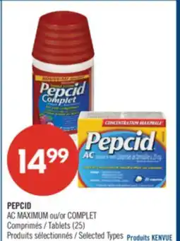 Pharmaprix PEPCID AC MAXIMUM or COMPLET Tablets offer