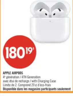 Pharmaprix APPLE AIRPODS 4TH Generation with Charging Case offer