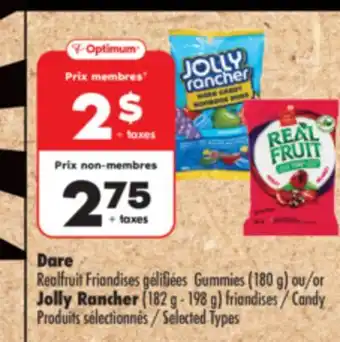Pharmaprix Dare Realfruit Gummies (180 g) or Jolly Rancher (182 g - 198 g) Candy offer