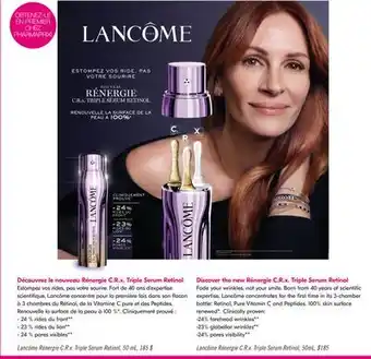 Pharmaprix Lancôme Rénergie C.R.x. Triple Serum Retinol offer