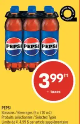 Pharmaprix PEPSI Beverages offer