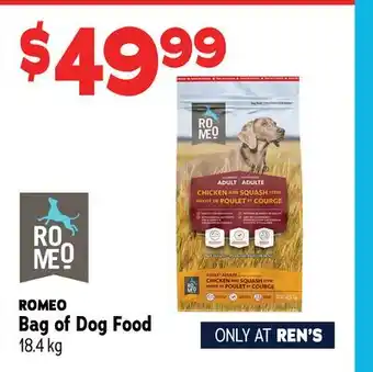 Ren’s Pets Depot ROMEO Bag of Dog Food offer
