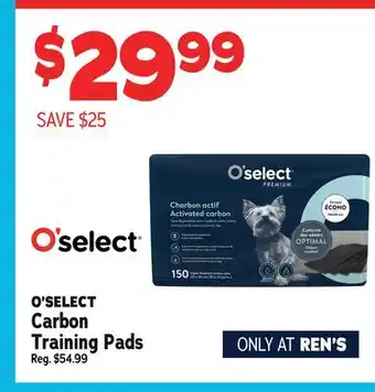 Ren’s Pets Depot O'SELECT Carbon Training Pads offer