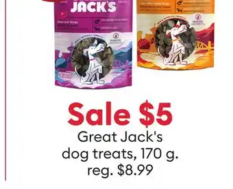 Petsmart Sale $5 Great Jack's dog treats offer