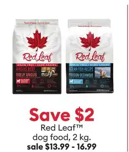 Petsmart Save $2 Red Leaf dog food offer