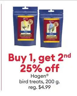 Petsmart Buy 1, get 2nd 25% off Hagen bird treats offer