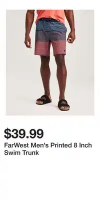 Mark's FarWest Men's Printed 8 Inch Swim Trunk offer