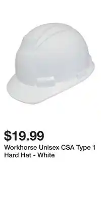 Mark's Workhorse Unisex CSA Type 1 Hard Hat - White offer