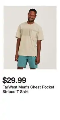 Mark's FarWest Men's Chest Pocket Striped T Shirt offer