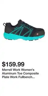 Mark's Merrell Work Women's Aluminum Toe Composite Plate Work Fullbench Superlite Athletic Safety Shoes offer