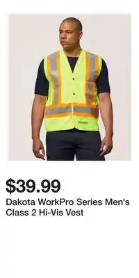 Mark's Dakota WorkPro Series Men's Class 2 Hi-Vis Vest offer