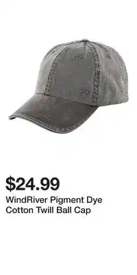Mark's WindRiver Pigment Dye Cotton Twill Ball Cap offer