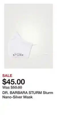Holt Renfrew DR. BARBARA STURM Sturm Nano-Silver Mask offer