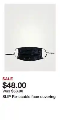 Holt Renfrew SLIP Re-usable face covering offer