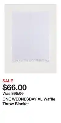Holt Renfrew ONE WEDNESDAY XL Waffle Throw Blanket offer