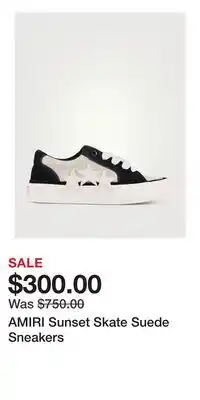 Holt Renfrew AMIRI Sunset Skate Suede Sneakers offer