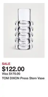 Holt Renfrew TOM DIXON Press Stem Vase offer