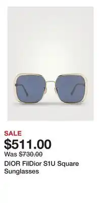 Holt Renfrew DIOR FilDior S1U Square Sunglasses offer