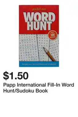 Dollarama Papp International Fill-In Word Hunt/Sudoku Book offer