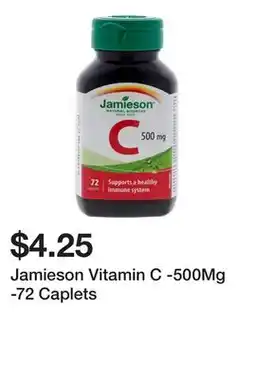 Dollarama Jamieson Vitamin C -500Mg -72 Caplets offer