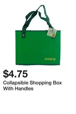 Dollarama Collapsible Shopping Box With Handles offer