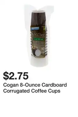 Dollarama Cogan 8-Ounce Cardboard Corrugated Coffee Cups offer