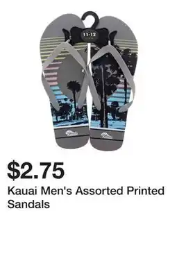 Dollarama Kauai Men's Assorted Printed Sandals offer