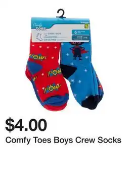 Dollarama Comfy Toes Boys Crew Socks offer