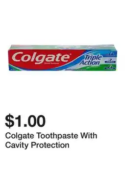 Dollarama Colgate Toothpaste With Cavity Protection offer