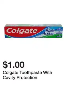 Dollarama Colgate Toothpaste With Cavity Protection offer