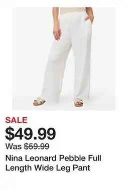 TSC Stores Nina Leonard Pebble Full Length Wide Leg Pant offer