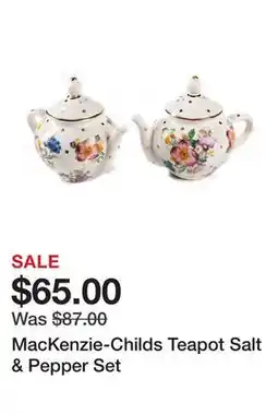 TSC Stores MacKenzie-Childs Teapot Salt & Pepper Set offer
