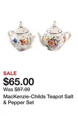 TSC Stores MacKenzie-Childs Teapot Salt & Pepper Set offer