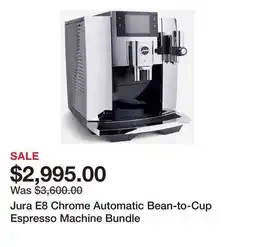 TSC Stores Jura E8 Chrome Automatic Bean-to-Cup Espresso Machine Bundle offer