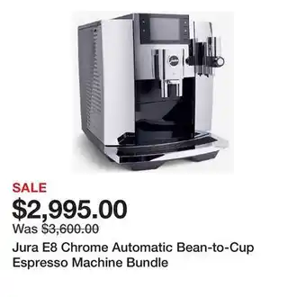 TSC Stores Jura E8 Chrome Automatic Bean-to-Cup Espresso Machine Bundle offer