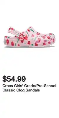 Sport Chek Crocs Girls' Grade/Pre-School Classic Clog Sandals offer