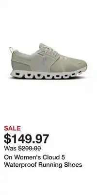 Sport Chek On Women's Cloud 5 Waterproof Running Shoes offer