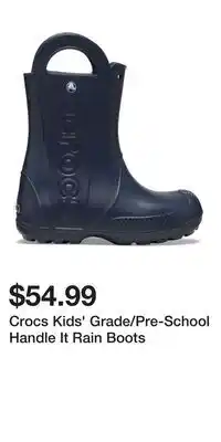 Sport Chek Crocs Kids' Grade/Pre-School Handle It Rain Boots offer