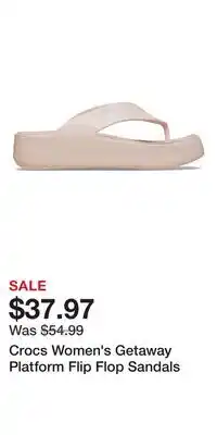 Sport Chek Crocs Women's Getaway Platform Flip Flop Sandals offer