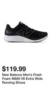 Sport Chek New Balance Men's Fresh Foam M680 V8 Extra Wide Running Shoes offer