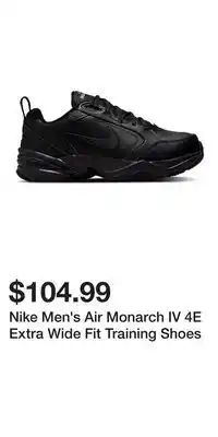 Sport Chek Nike Men's Air Monarch IV 4E Extra Wide Fit Training Shoes offer