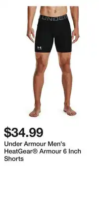Sport Chek Under Armour Men's HeatGear Armour 6 Inch Shorts offer