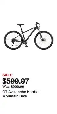 Sport Chek GT Avalanche Hardtail Mountain Bike offer