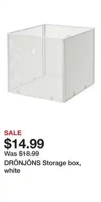 IKEA DRÖNJÖNS Storage box, white offer